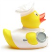 Badeente Koch (weiss) - Gummiente | Bild 2