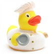 Badeente Koch (weiss) - Gummiente | Bild 5