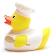 Badeente Koch (weiss) - Gummiente | Bild 4