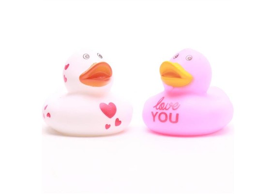 Badeente Love 2er Set - Gummiente