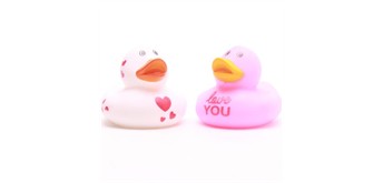 Badeente Love 2er Set - Gummiente