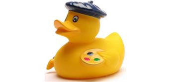 Badeente Maler - Gummiente