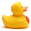 Badeente mit Herz - Gummiente | Bild 2