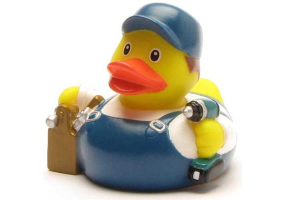 Badeente Monteur - Gummiente