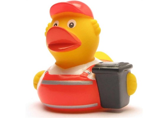 Badeente Müllmann - Gummiente