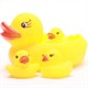 Badeente Mutter mit 3 Kindern