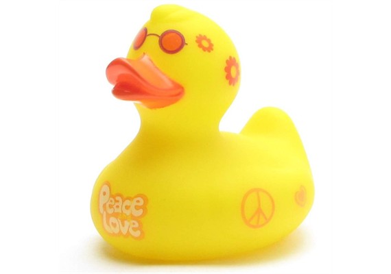 Badeente Peace - Hippie