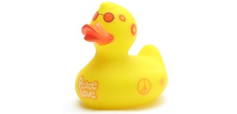 Badeente Peace - Hippie