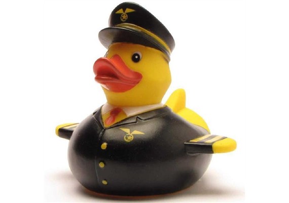 Badeente Pilot Duck - Gummiente