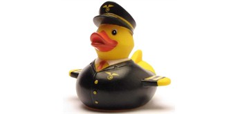 Badeente Pilot Duck - Gummiente