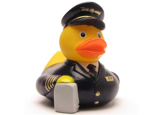 Badeente Pilot - Gummiente