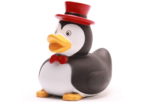 Badeente Pinguin Quietscheentchen - Gummiente