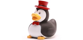 Badeente Pinguin Quietscheentchen - Gummiente
