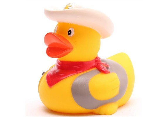 Badeente Quietscheentchen Cowboy