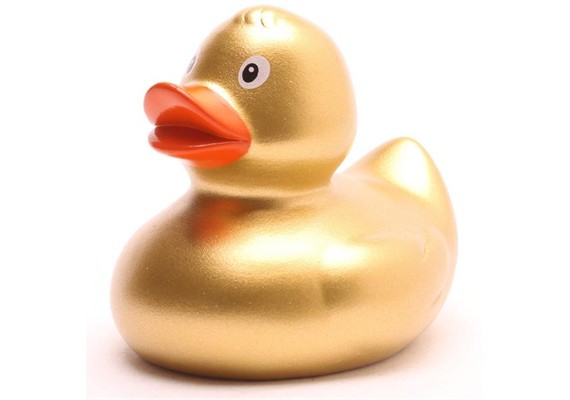 Badeente Quietscheentchen gold 6 cm