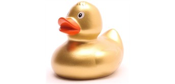 Badeente Quietscheentchen gold 6 cm