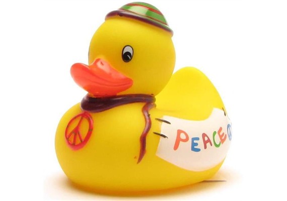 Badeente Quietscheentchen Peace