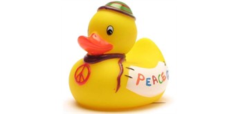 Badeente Quietscheentchen Peace