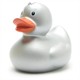Badeente Quietscheentchen silber 6 cm