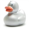 Badeente Quietscheentchen silber 6 cm