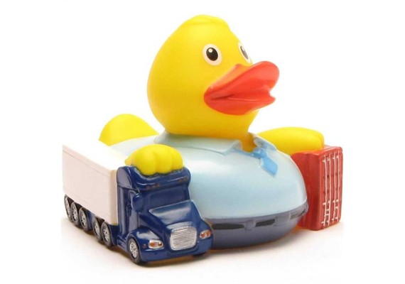 Badeente Quietscheentchen Spediteur