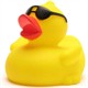 Badeente Quietscheente mit Sonnenbrille