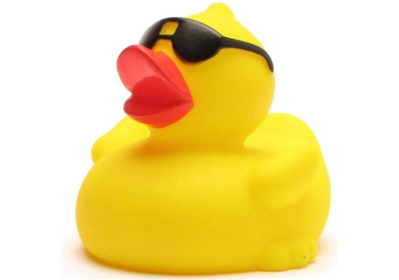Badeente Quietscheente mit Sonnenbrille