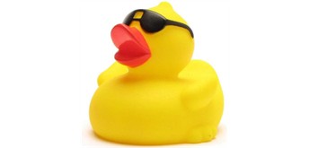 Badeente Quietscheente mit Sonnenbrille