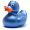 Badeente Quietscheente Sara blau metallic