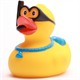 Badeente Quietscheente Taucher mit Sauerstoffflasche