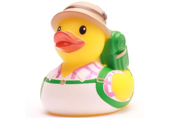 Badeente Quietscheente Wanderer