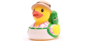 Badeente Quietscheente Wanderer