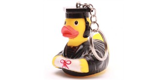 Badeente Schlüsselanhänger Akademiker - Gummiente