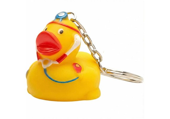 Badeente Schlüsselanhänger Arzt - Gummiente