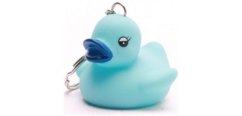 Badeente Schlüsselanhänger blau
