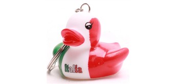 Badeente Schlüsselanhänger "Italia"