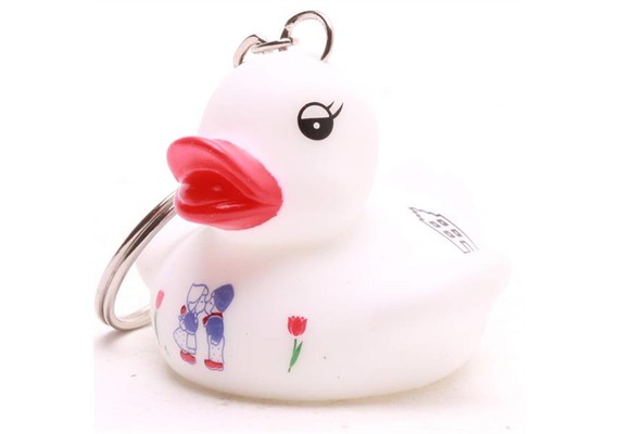 Badeente Schlüsselanhänger "Kissing couple"