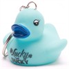 Badeente Schlüsselanhänger "Lucky Ducky" - blau