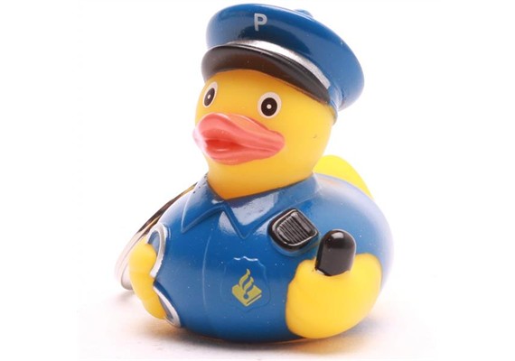 Badeente Schlüsselanhänger Polizei