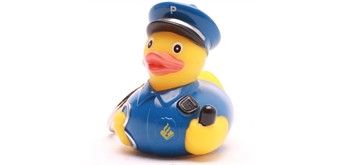 Badeente Schlüsselanhänger Polizei