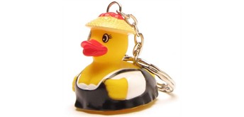 Badeente Schlüsselanhänger Schwarzwald Frau
