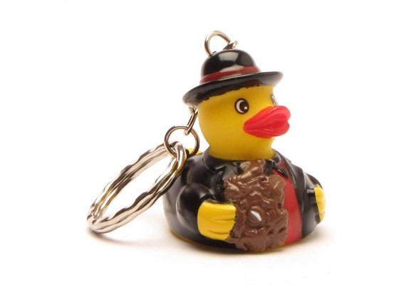 Badeente Schlüsselanhänger Schwarzwald Mann