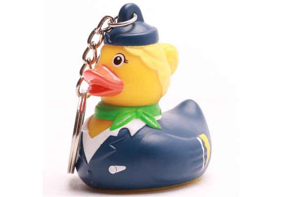 Badeente Schlüsselanhänger Stewardess - blond