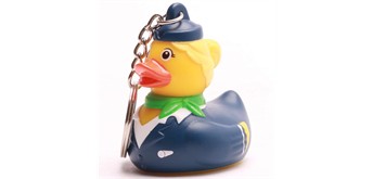 Badeente Schlüsselanhänger Stewardess - blond