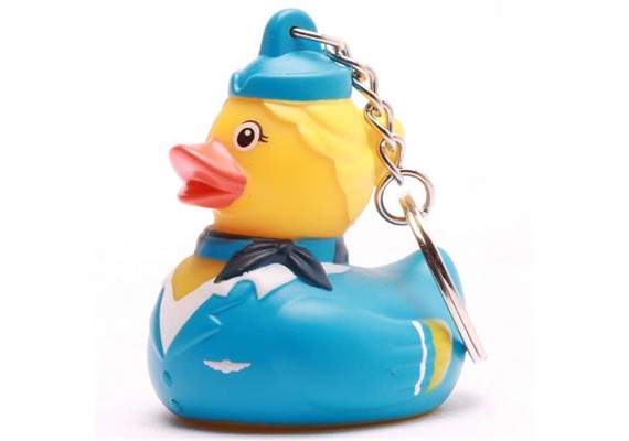 Badeente Schlüsselanhänger Stewardess