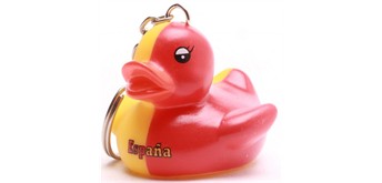 Badeente Schlüsselanhänger "Viva España"