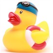 Badeente Schwimmer mit Rettungsring - Gummiente | Bild 4
