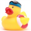 Badeente Schwimmer mit Rettungsring - Gummiente
