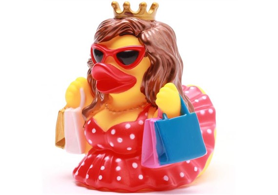 Badeente Shopping Queen Quietscheente - Gummiente