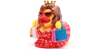Badeente Shopping Queen Quietscheente - Gummiente